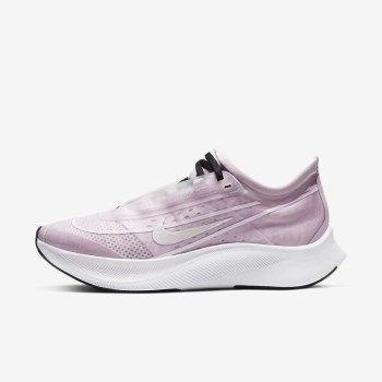 Nike Zoom Fly 3 - Női Futócipő - Fehér/Fekete/Világos Lila